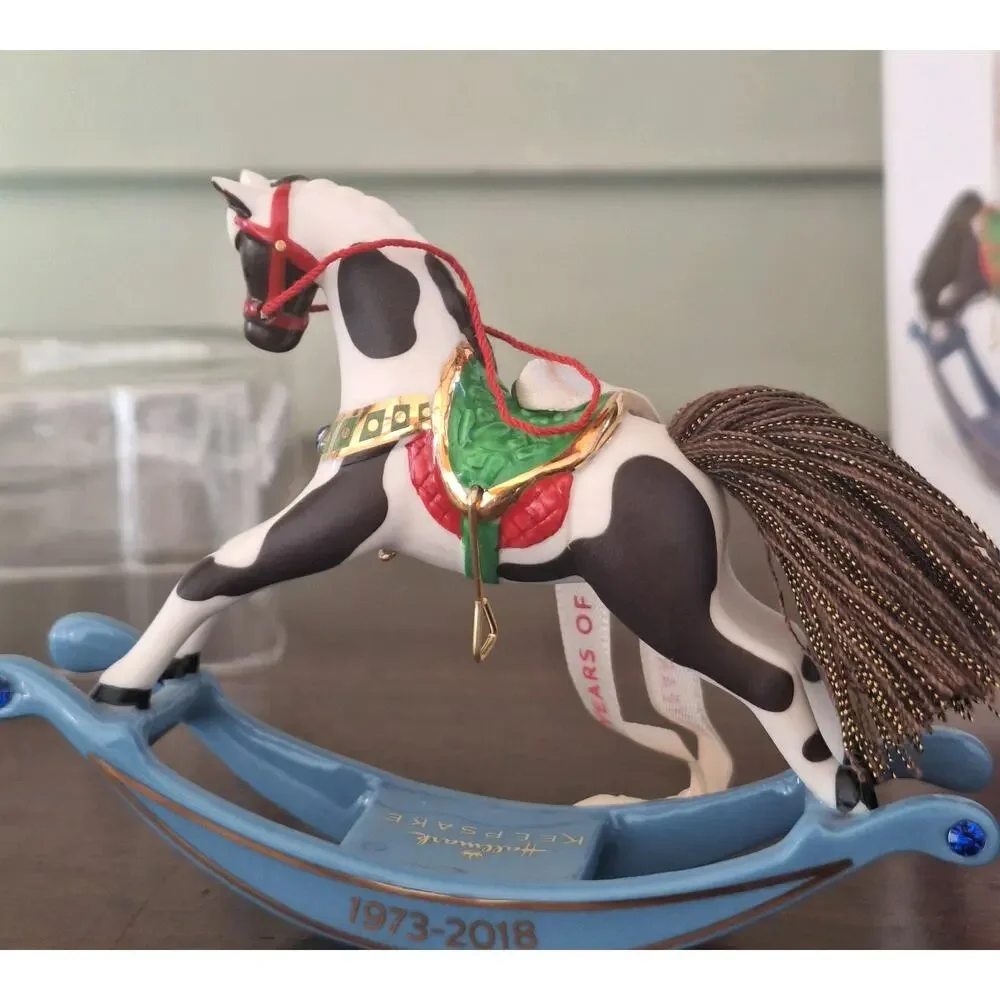 2018 Hallmark Keepsake Forty-Five Years of Memories Rocking Horse Ornament